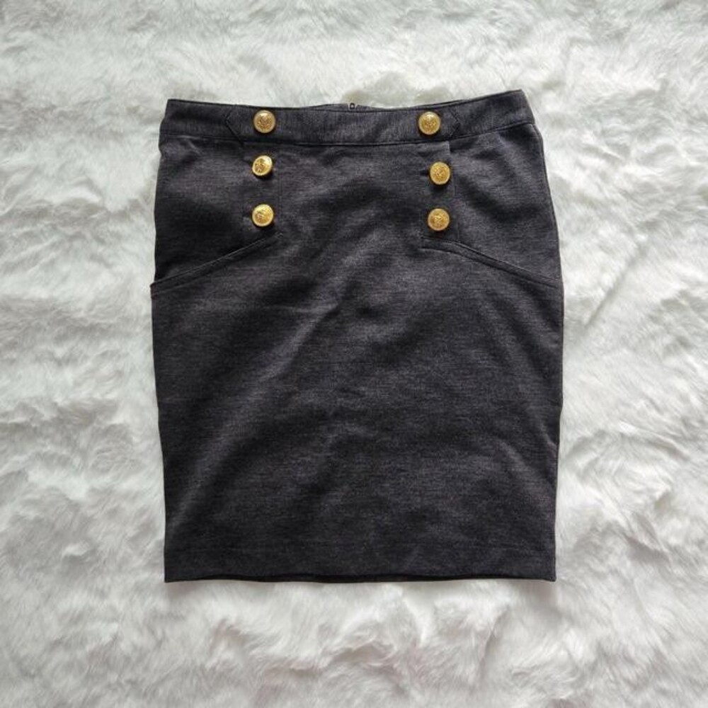 Dark Gray high Waist sailor style skirt